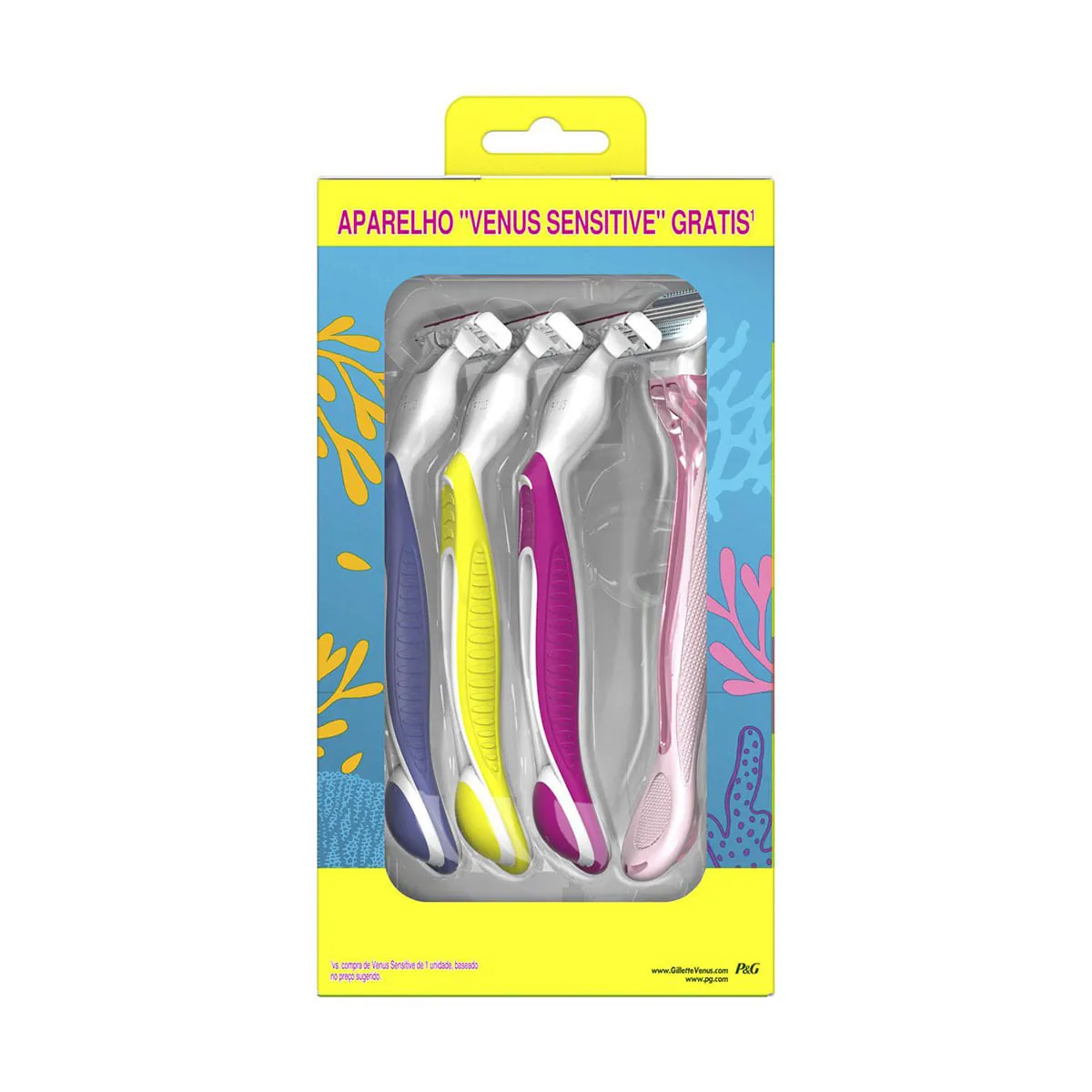 Aparelho Descartável Para Depilar Gillette Venus Simply3 4 Unidades Grátis Aparelho Sensitive