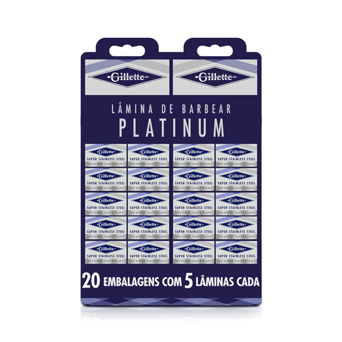 Lâmina Para Barbear Platinum Gillette 5 Unidades