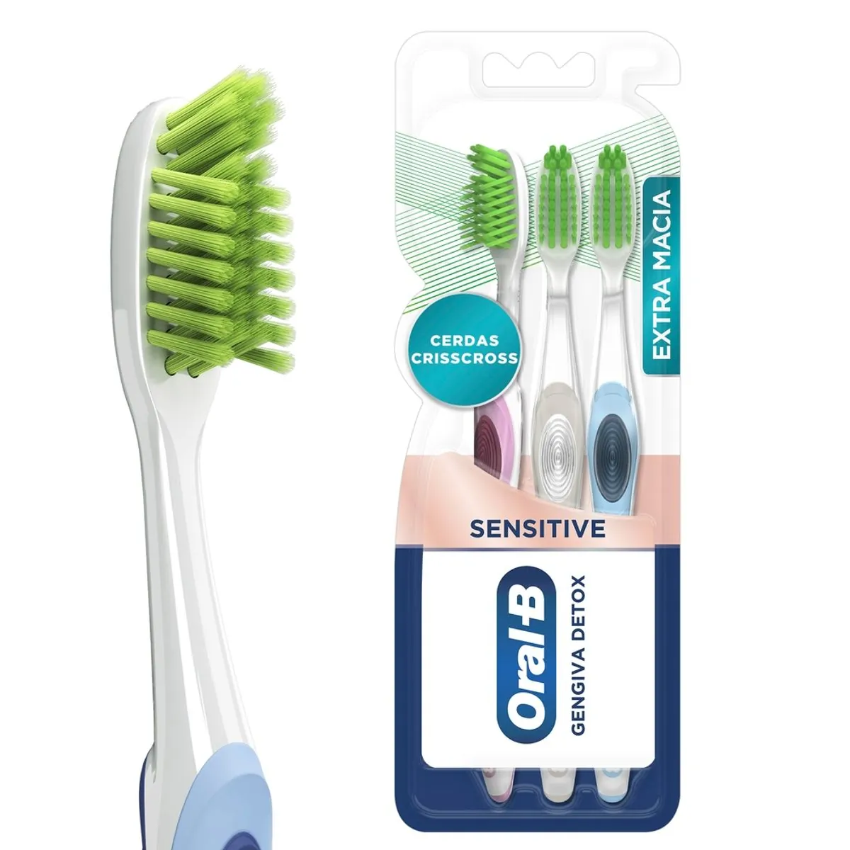 Escova Dental Oral-B Gengiva Detox 3 Unidades