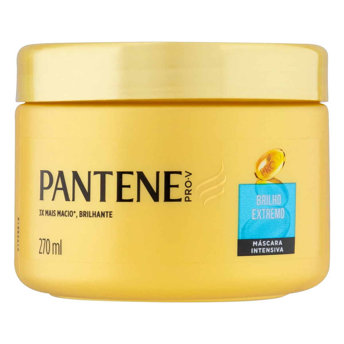 Máscara De Tratamento Pantene Brilho Extremo Pote 270ml