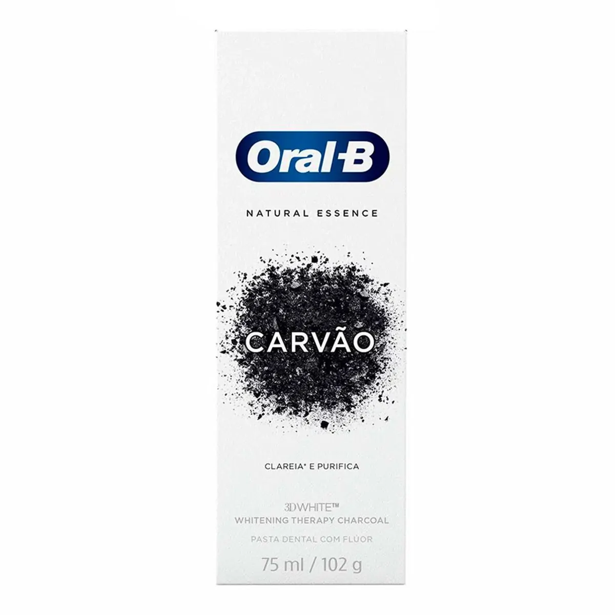 Creme Dental Purification Charcoal Menta Oral B 3d White Whitening Therapy Caixa 102g