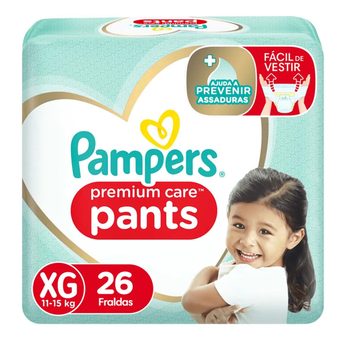Fralda Pampers XG Premium Care Pants 26 unidades