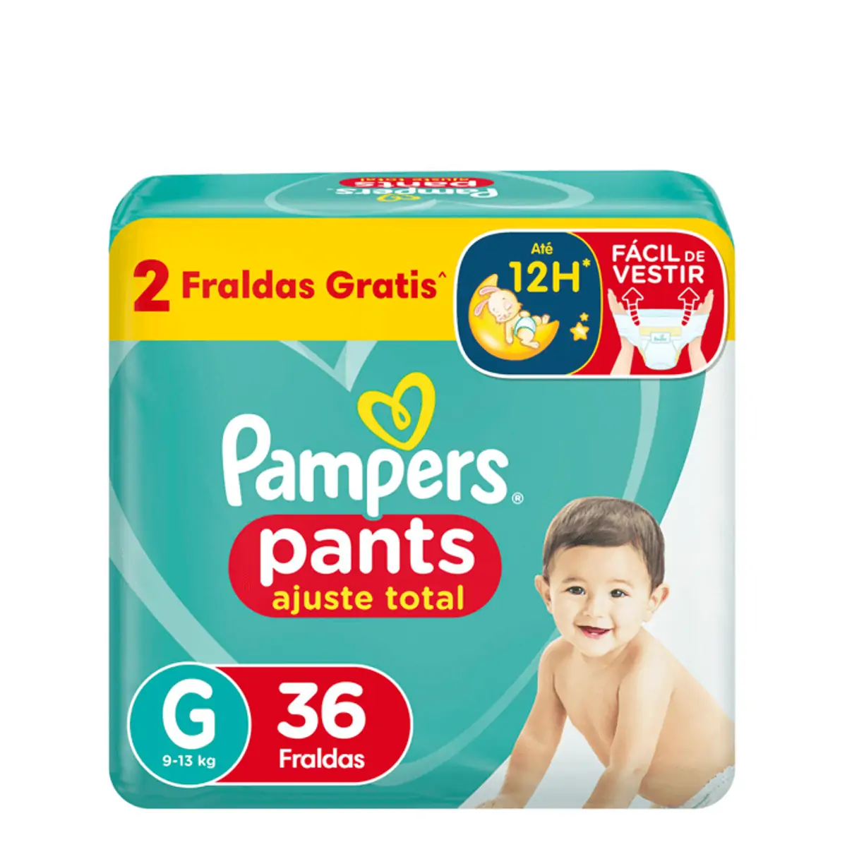 Fralda Pampers Pants Ajuste Total G 36 unidades