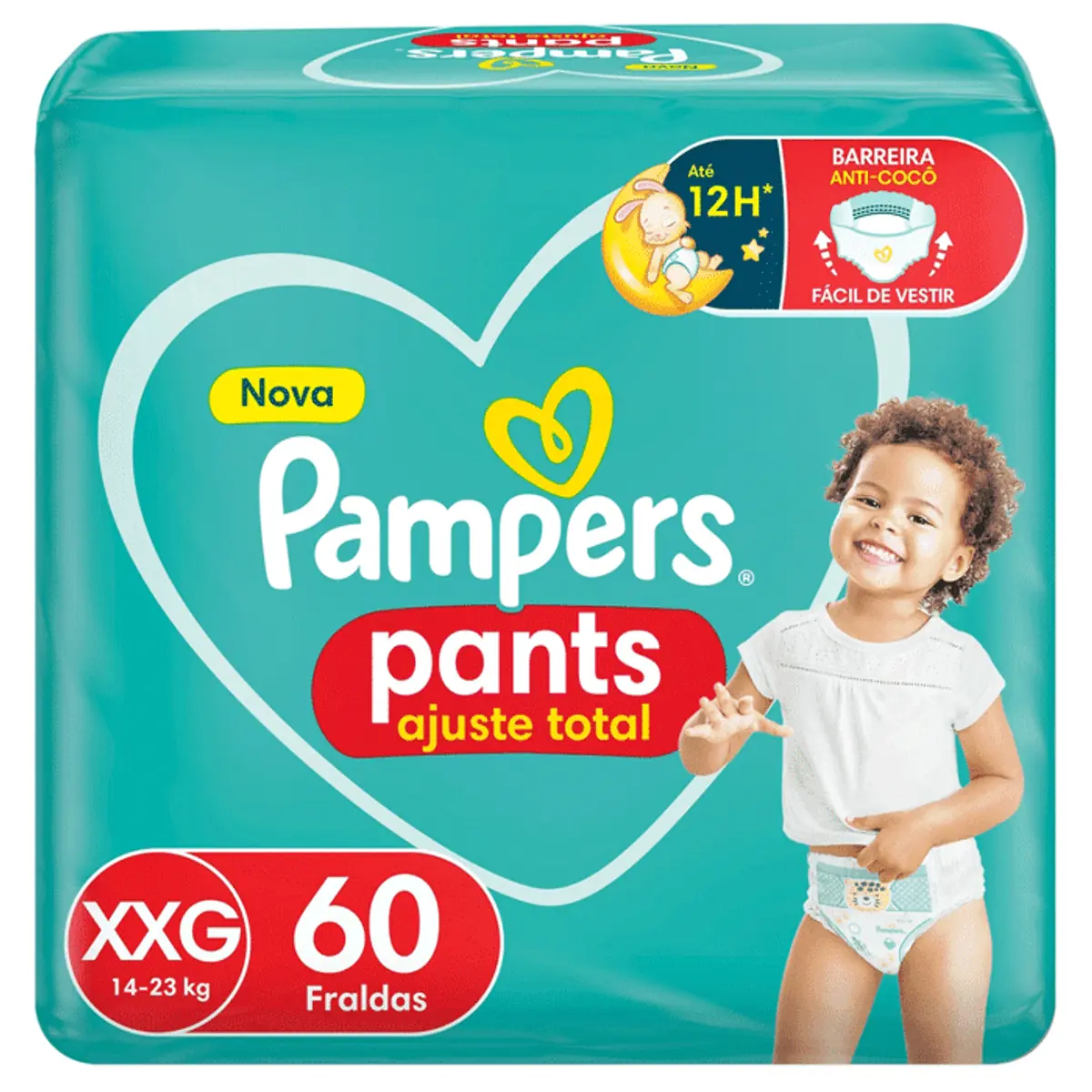 Fralda Pampers XXG Pants Ajuste Total 60 unidades