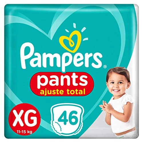 Fralda Descartável Infantil Pants Pampers Ajuste Total Xg Pacote 46 Unidades