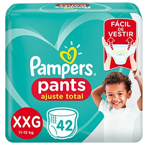 Fralda Descartável Infantil Pants Pampers Ajuste Total Xxg Pacote 42 Unidades