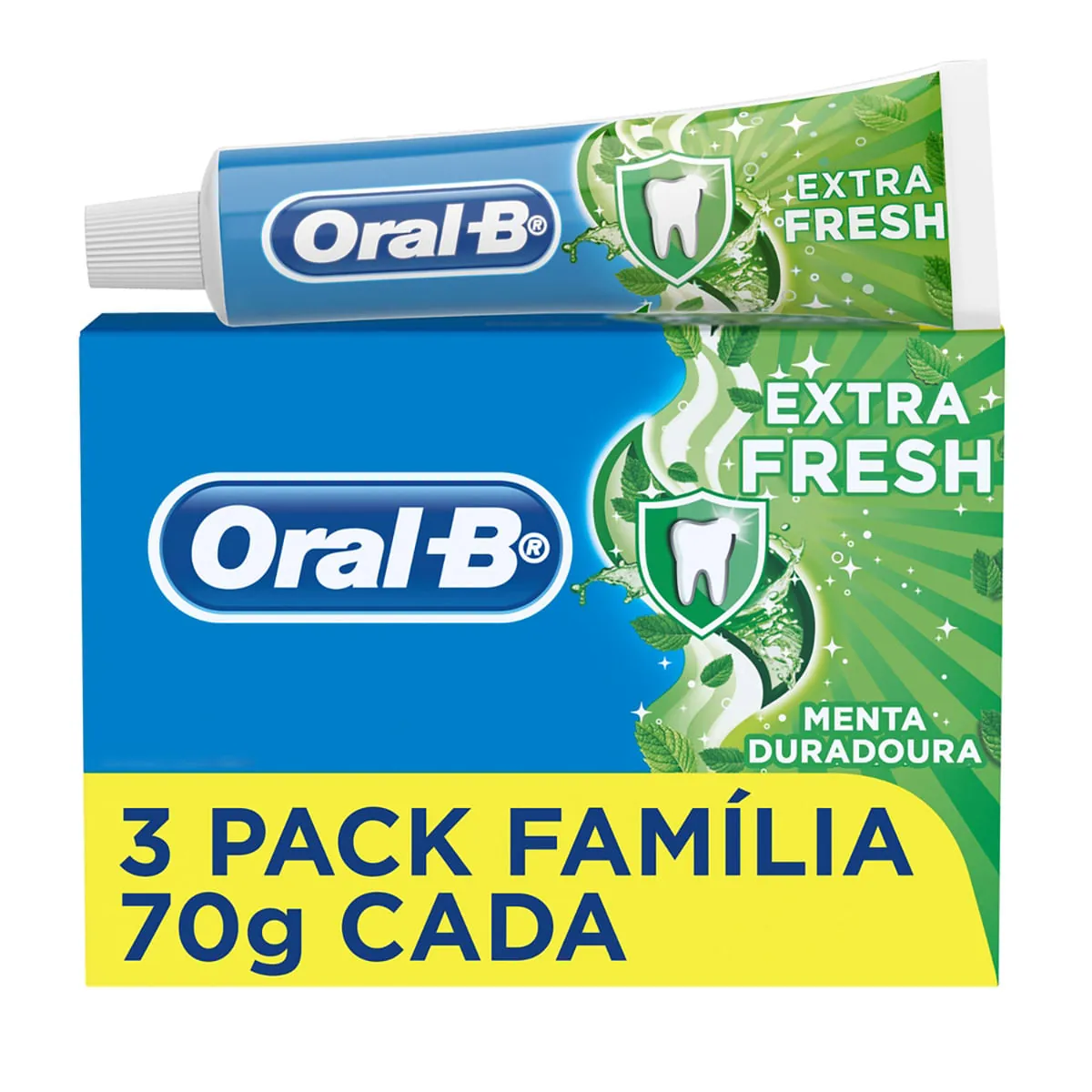Creme Dental Oral-B Extra Fresh 70g 3 Unidades