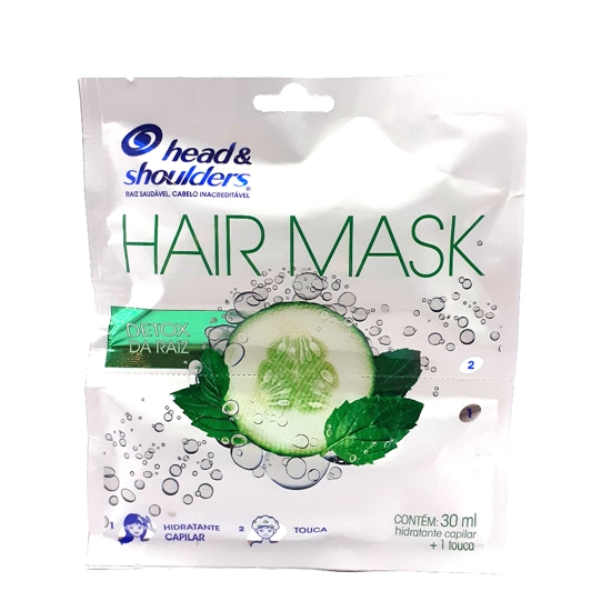 Touca Máscara De Tratamento Head Shoulders Detox Da Raiz Envelope 30ml