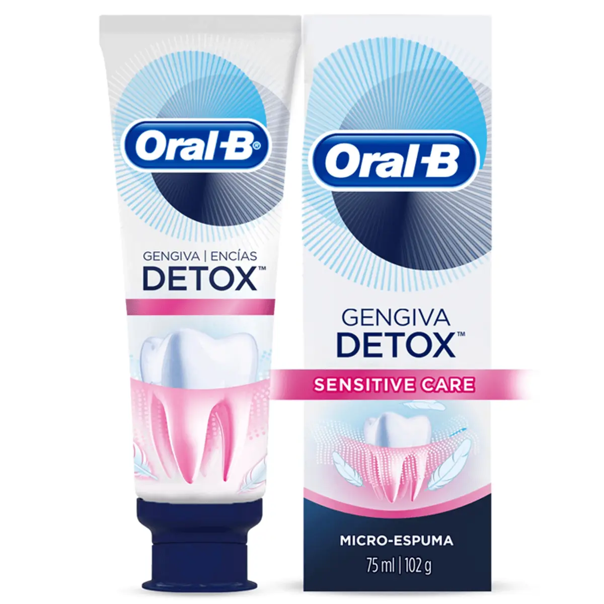 Creme Dental Sensitive Care Oral B Gengiva Detox Caixa 102g