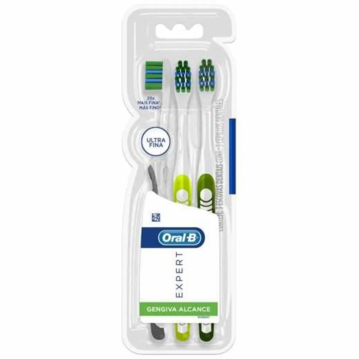Escova Dental Ultra Fina Gengiva Alcance Oral B Expert 3 Unidades