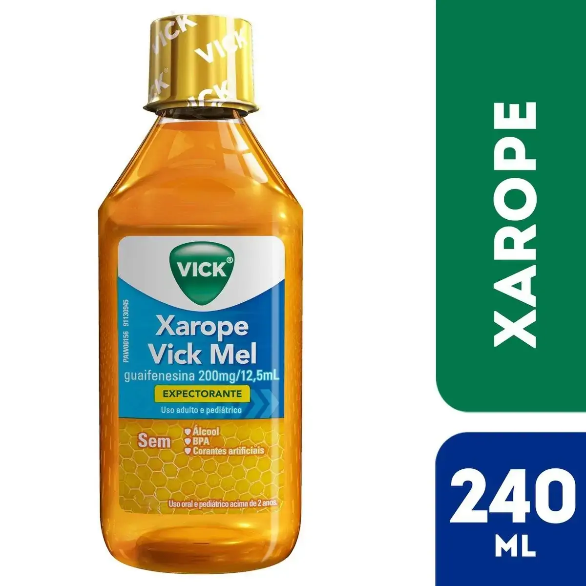 Xarope 200mg/12,5ml Mel Vick Frasco 240ml Copo Medida