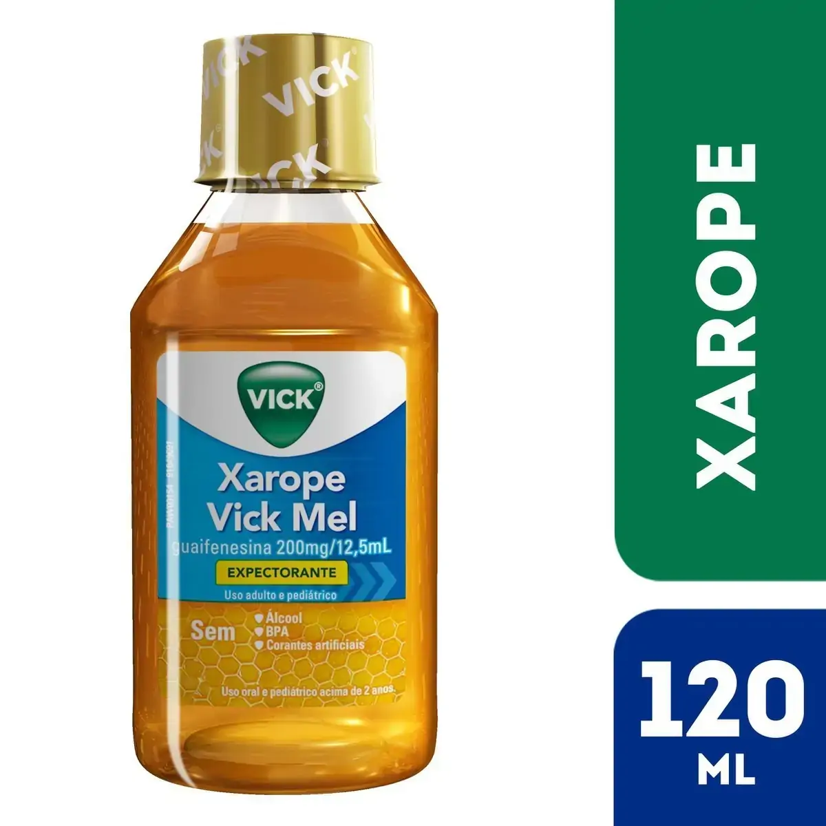 Xarope 200mg/12,5ml Mel Vick Frasco 120ml Copo Medida