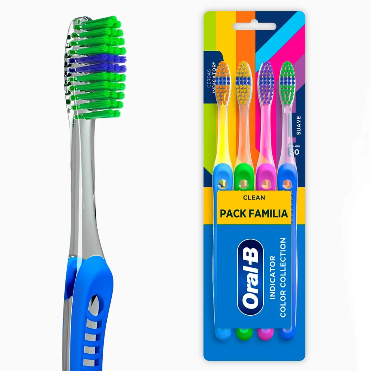 Escovas Dentais Oral-B Indicator Color Collection 4 unidades
