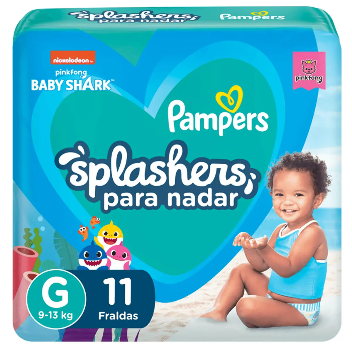 Fraldas Pampers para Água M-G 11 unidades
