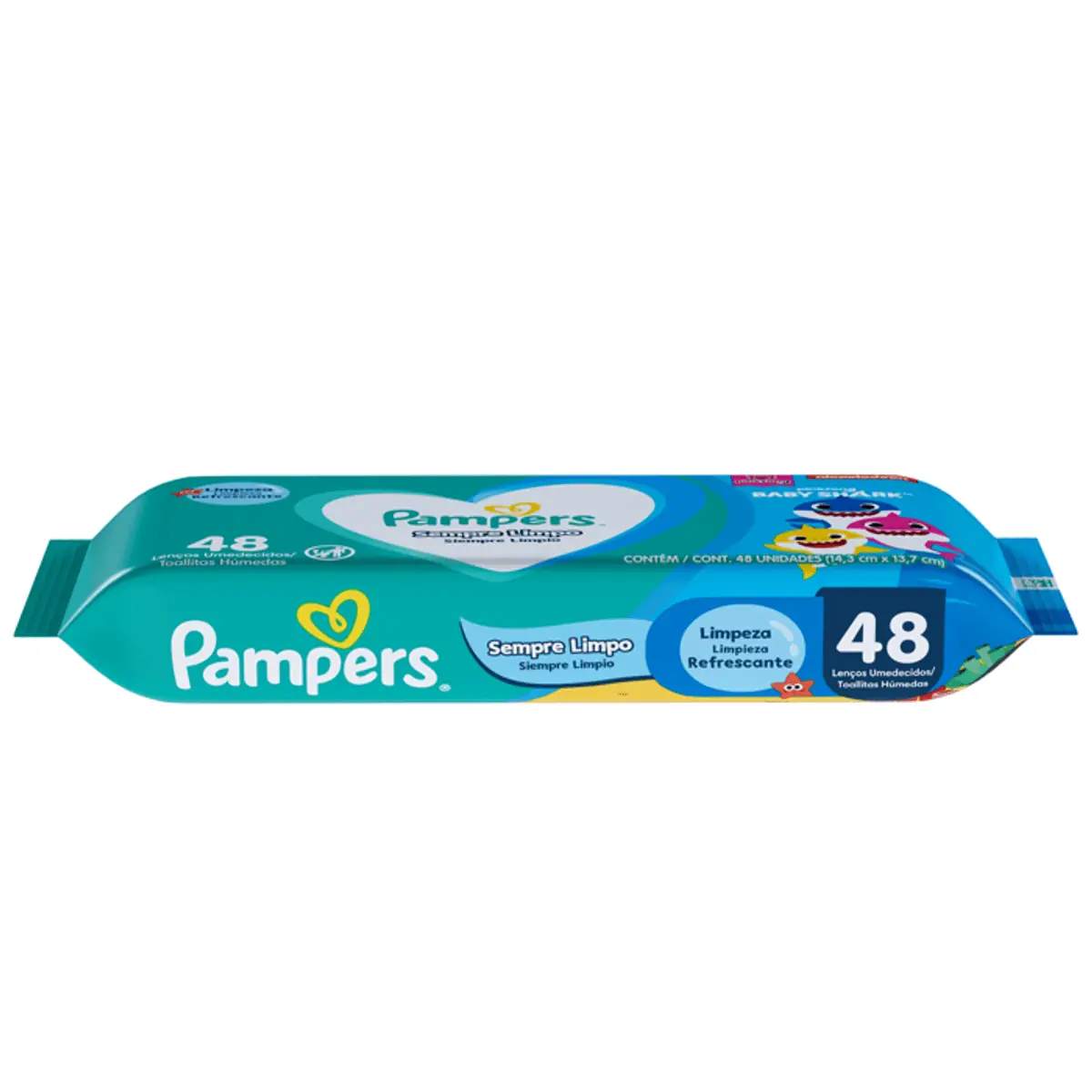 Lenço Umedecido Pampers Splash Pacote 48 Unidades