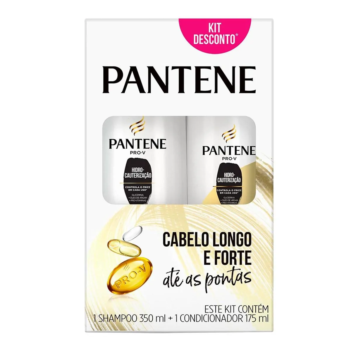 Kit Shampoo 350ml + Condicionador 175ml Pantene Pro-V Hidro-Cauterização