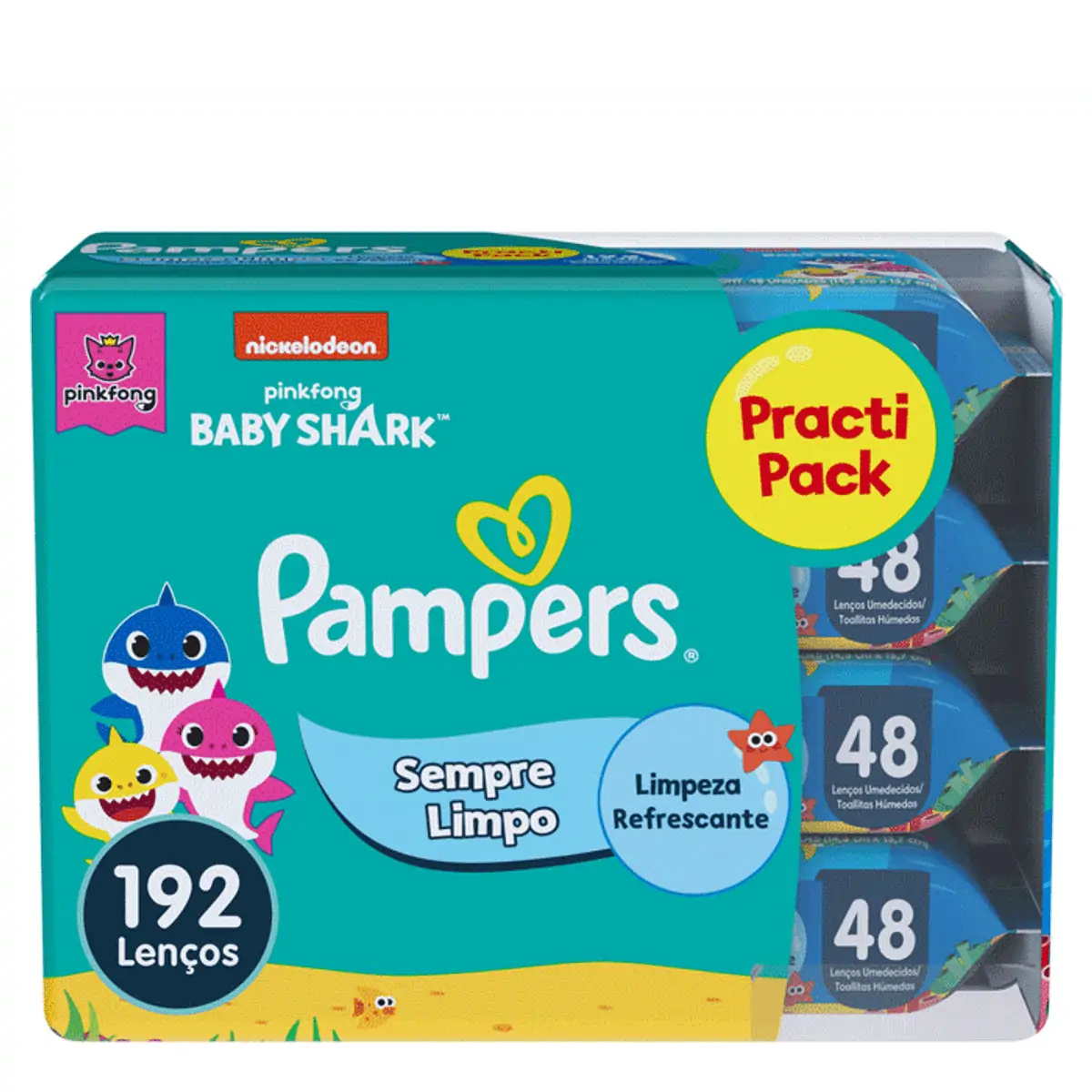 Lenços Umedecidos Pampers Sempre Limpo 192 unidades