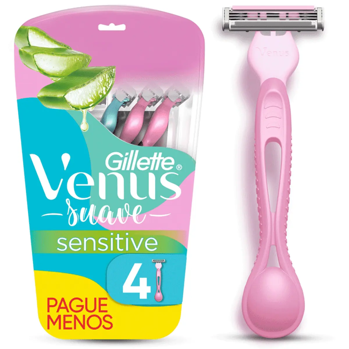 Aparelho Descartável para Depilar Gillette Venus Simply3 Sensitive Leve 4 Pague 3 Unidades