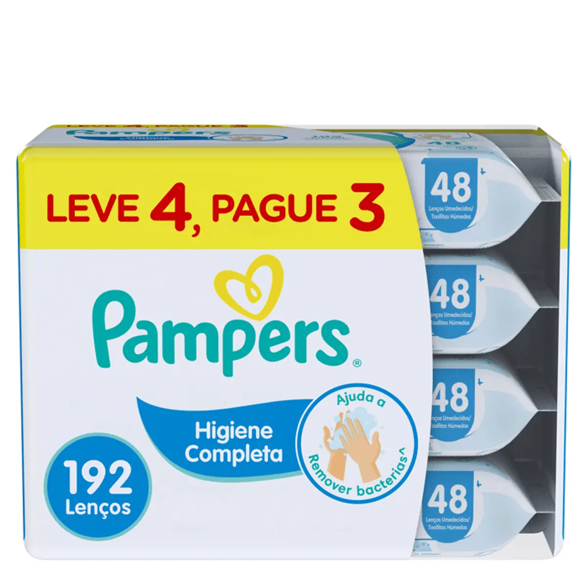 Lenços Umedecidos Pampers Higiene Completa 192 Unidades