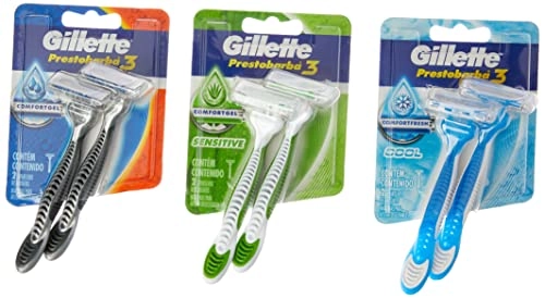 Kit 4 Aparelho Descartável Para Barbear Fresh 4 Extra Suave 4 Senstive Gillette Prestobarba3
