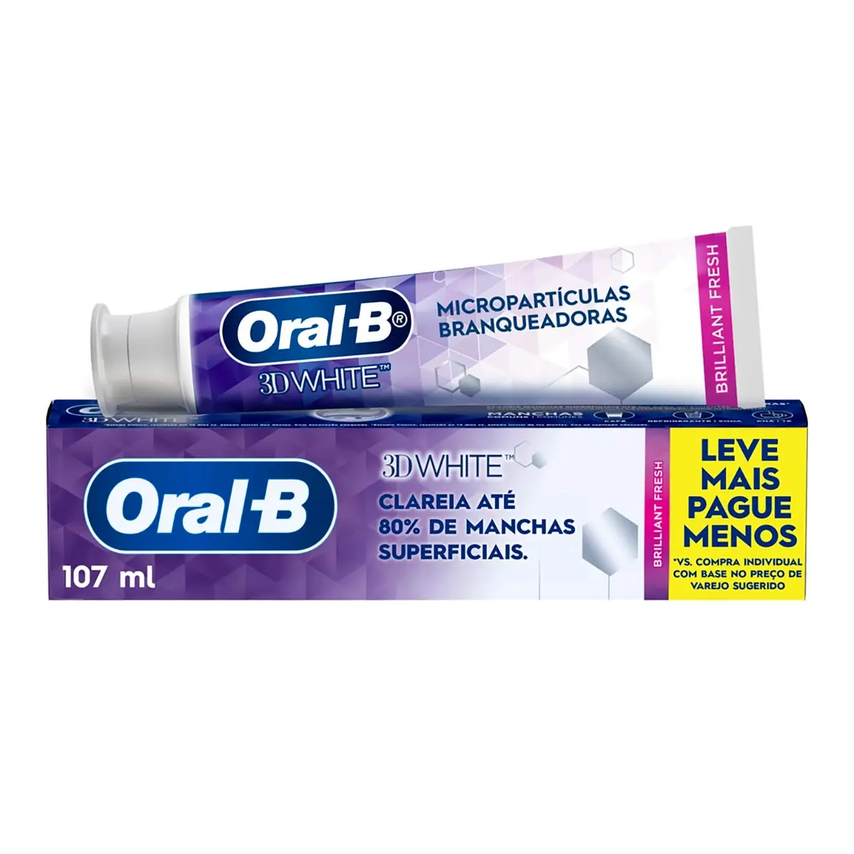 Creme Dental Oral-B 3D White Brilliant Fresh 140g