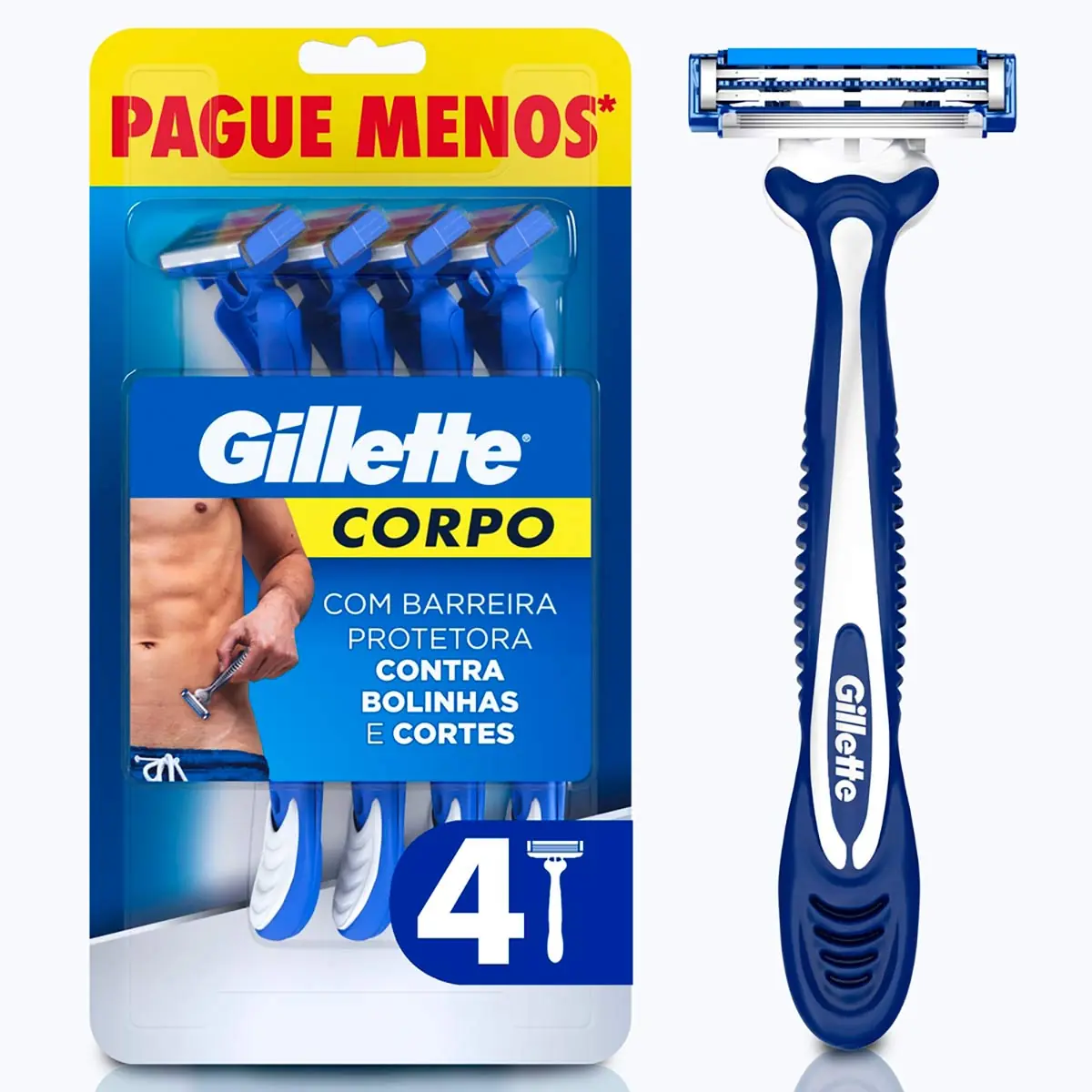 Aparelho de Depilar Gillette Corpo 4 Unidades