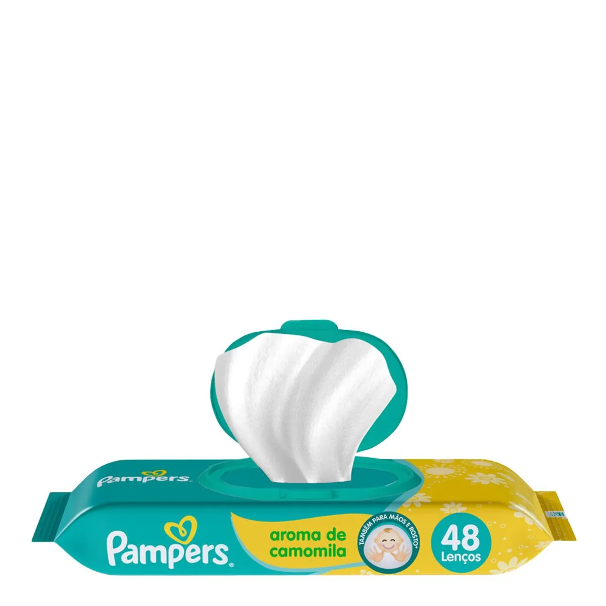 Lenço Umedecido Pampers Suave Camomila 48 Unidades