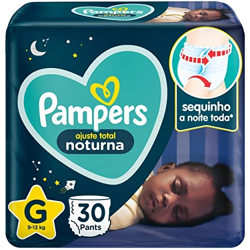 Fralda Pampers Ajuste Total Noturna G 30 Unidades