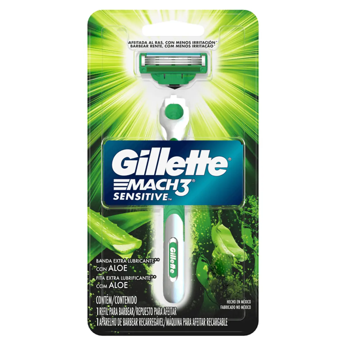 Aparelho de Barbear Gillette Mach3 Sensitive + 1 Refil