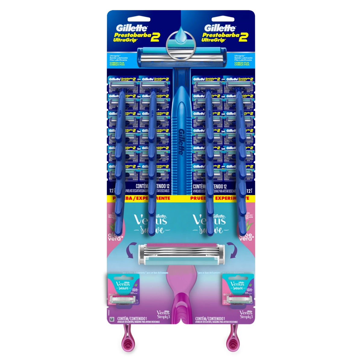 Aparelho Descartável Para Barbear Prestobarba2 Ultragrip 24 Unidades Aparelho Descartável Para Depil