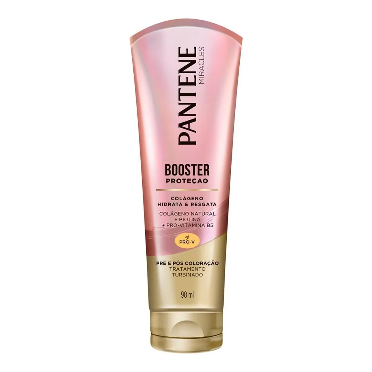 Máscara De Tratamento Pantene Booster Proteção Colágeno Hidrata Resgata Bisnaga 90ml
