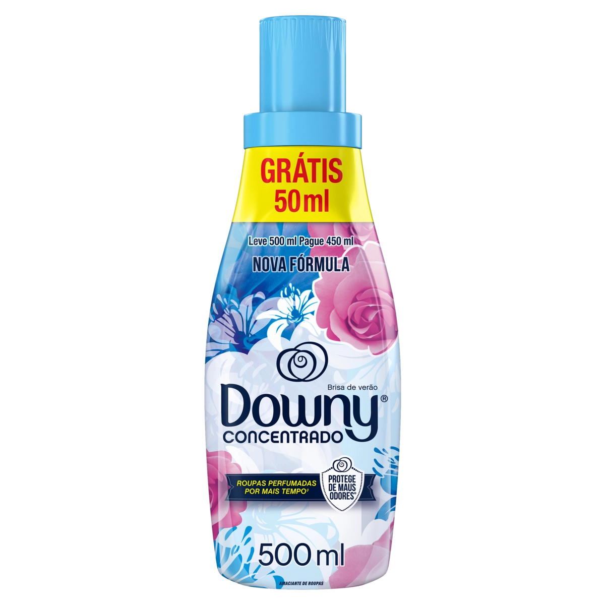 Amaciante De Roupa Concentrado Brisa De Verão Downy Frasco Leve 500ml Pague 450ml