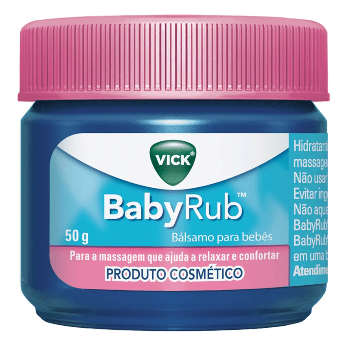 Bálsamo Para Massagem Eucalipto E Camomila Vick Babyrub Pote 50g
