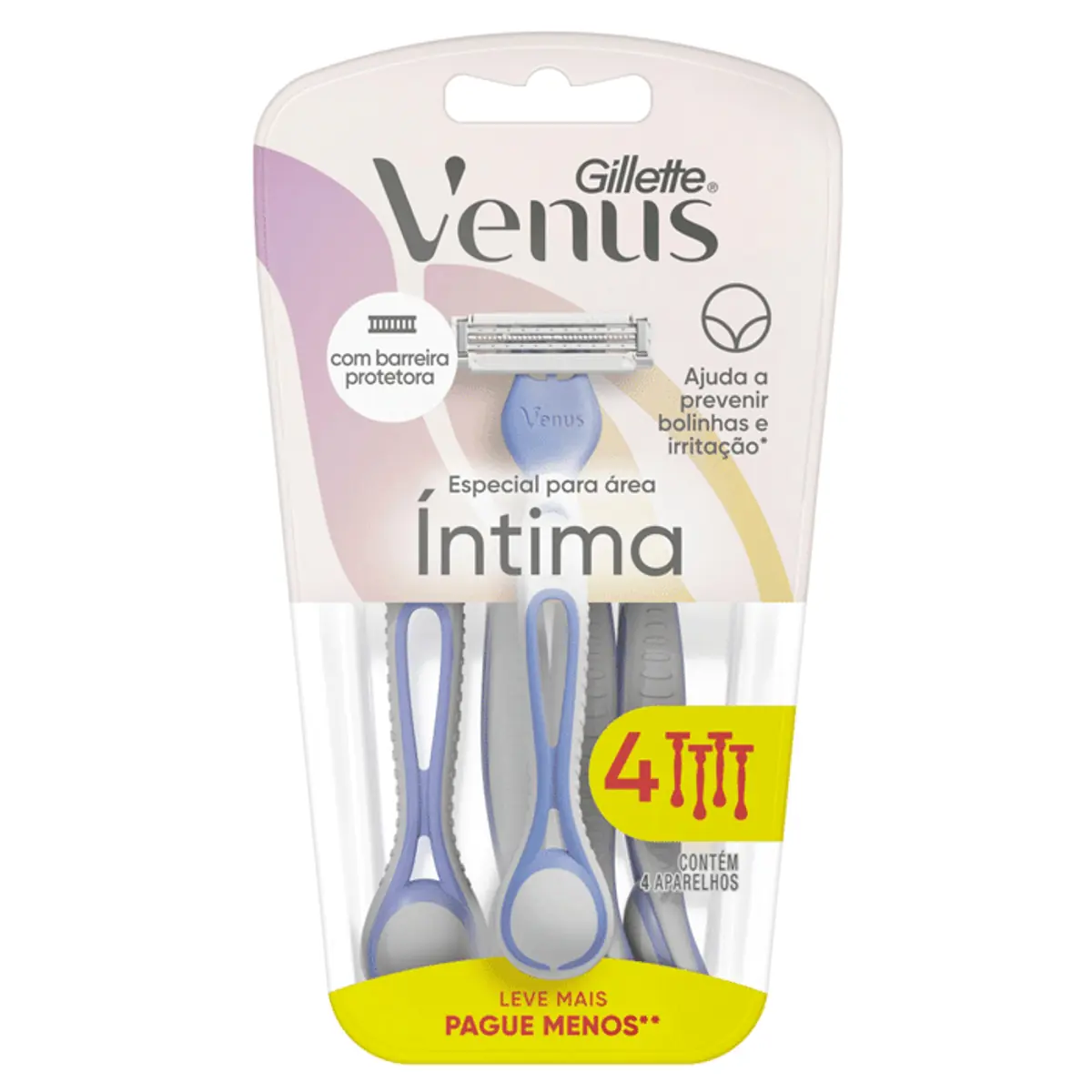 Aparelho Descartável para Depilar Gillette Venus Leve 4 Pague 3 Unidades