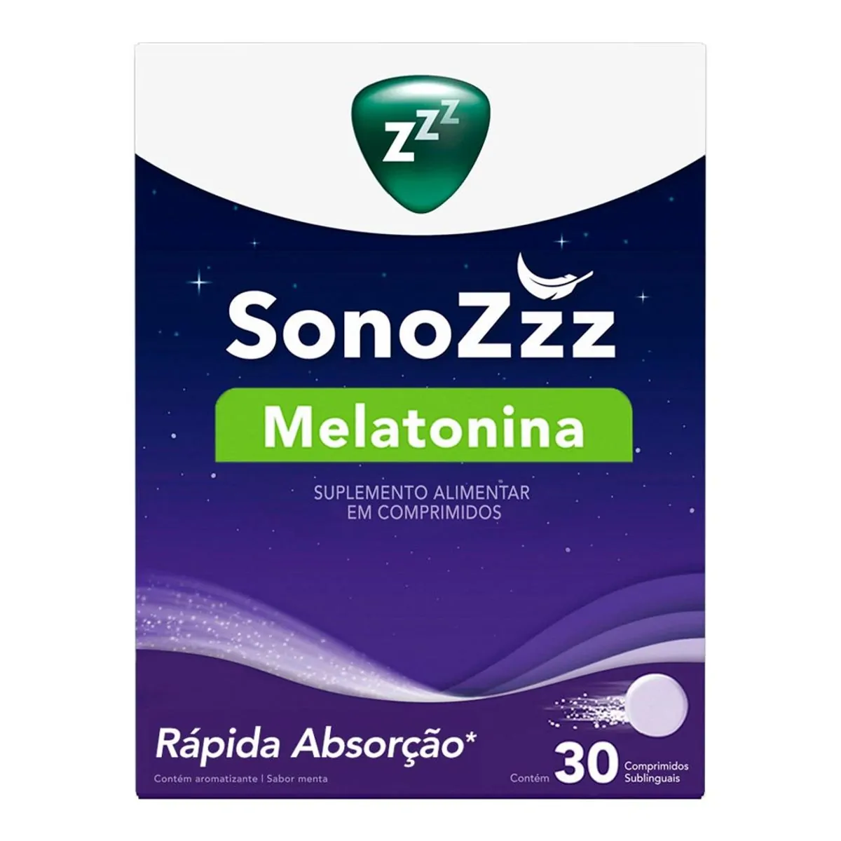 Melatonina Menta Sonozzz Caixa 30 Comprimidos