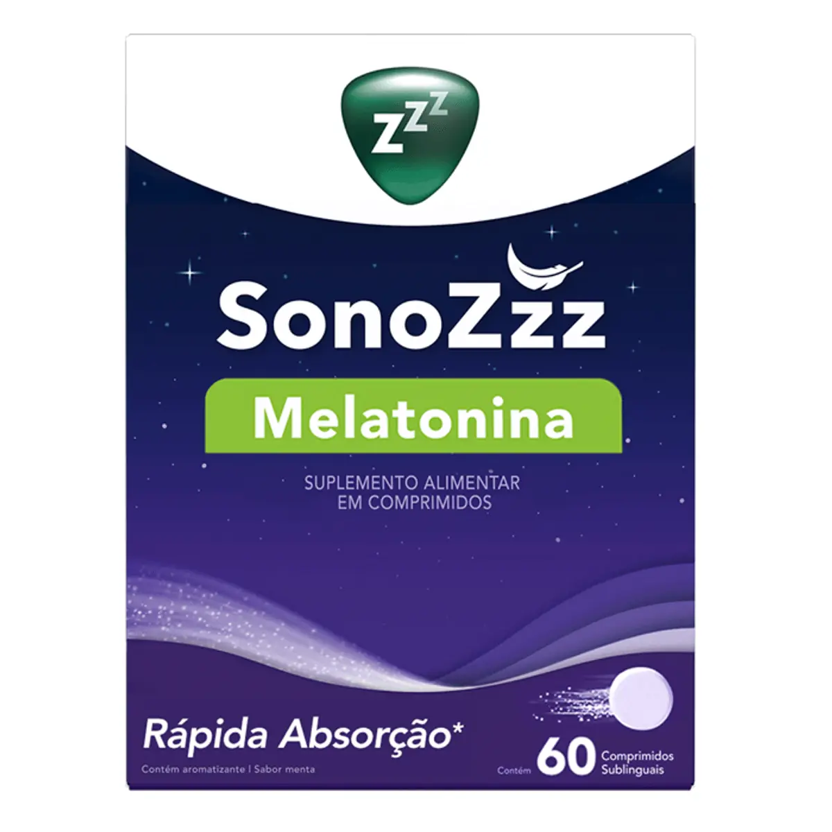 Melatonina Menta Sonozzz Caixa 60 Comprimidos
