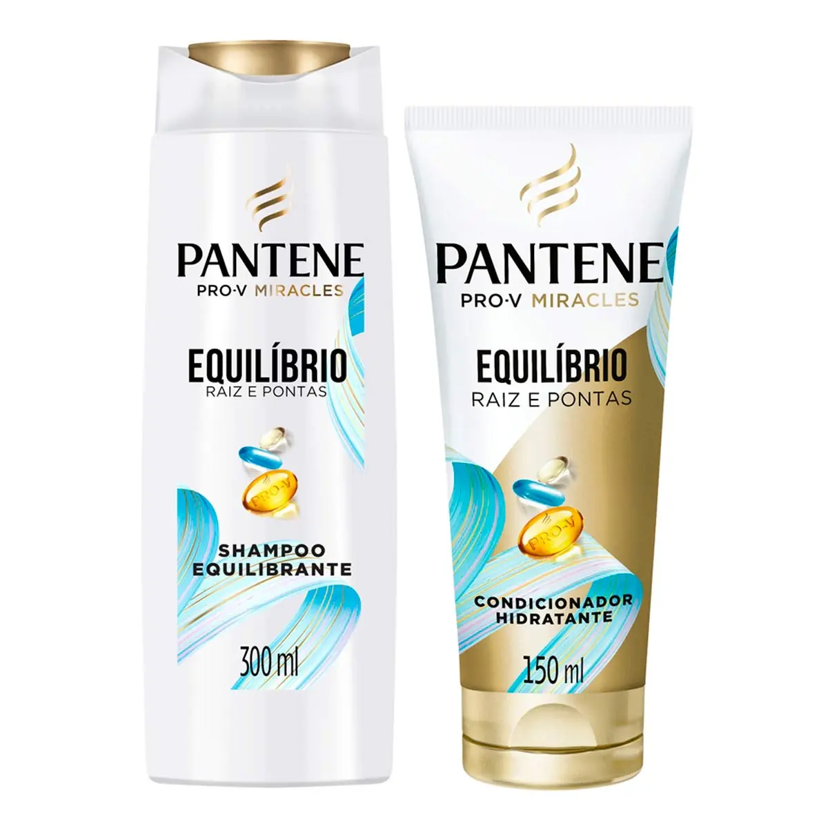 Kit Shampoo 300ml e Condicionador 150ml Pantene ProV Miracles Equilíbrio Raiz e Pontas