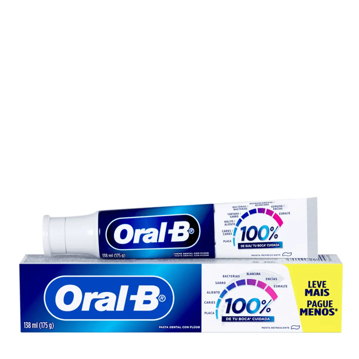 Creme Dental Oral-B 100% de Sua Boca Cuidada 175g
