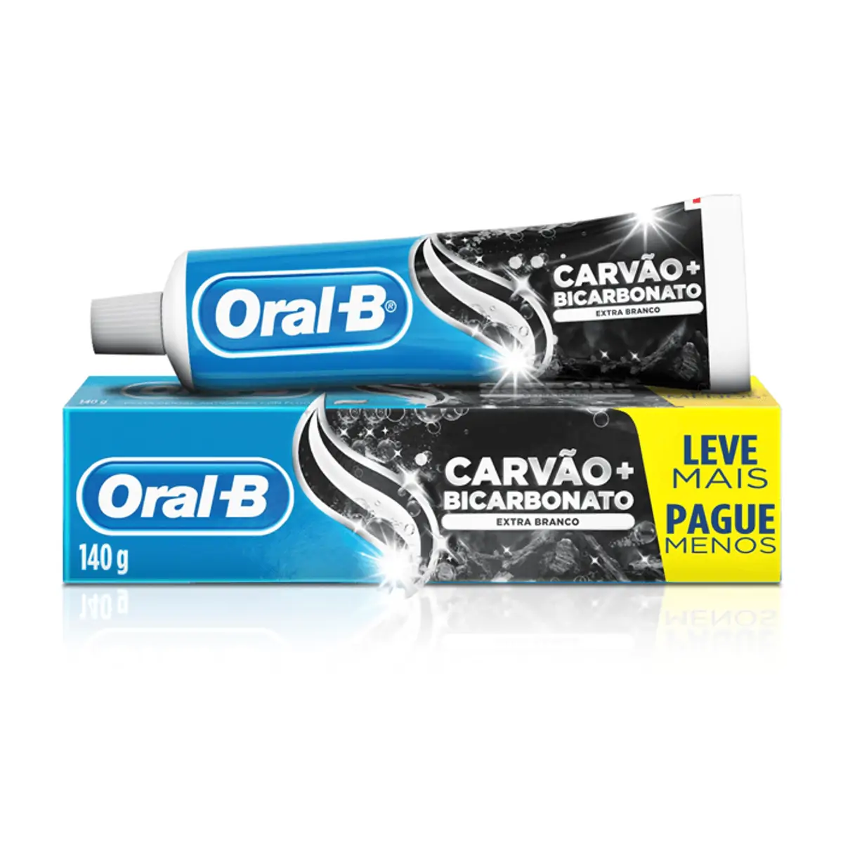 Creme Dental Bicarbonato De Sódio E Carvão Oral B Extra Branco Caixa 140g Leve Mais Pague Menos