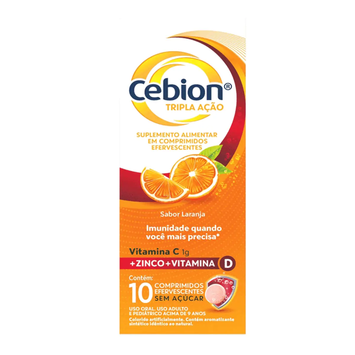 Vitamina Efervecente Vitamina C 1g Zinco Vitamina D 10 Tabletes Cebion