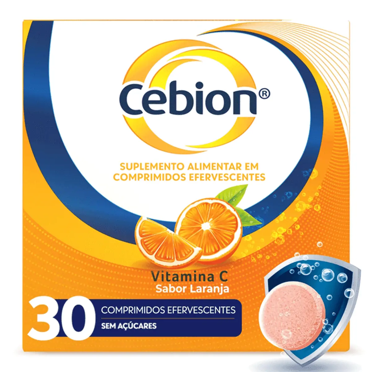 Vitamina C 1g Laranja Cebion Caixa 30 Comprimidos Efervescentes