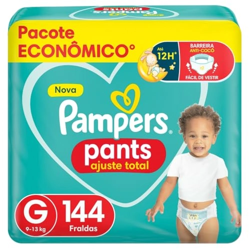 Pack Fralda Descartável Pants Pampers Ajuste Total G Pacote 2 Unidades