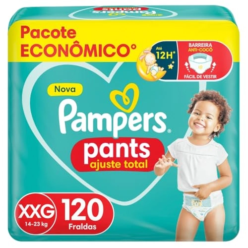 Pack Fralda Descartável Pants Pampers Ajuste Total Xxg Pacote 2 Unidades