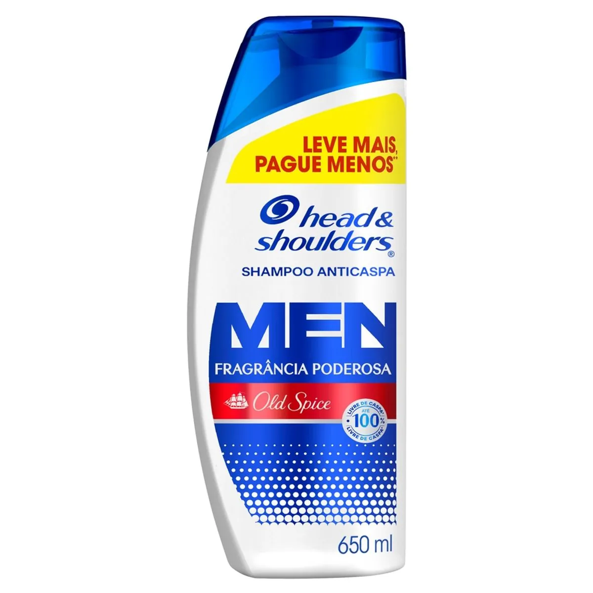 Shampoo Anticaspa Com Old Spice Head Shoulders Men Frasco 650ml Leve Mais Pague Menos