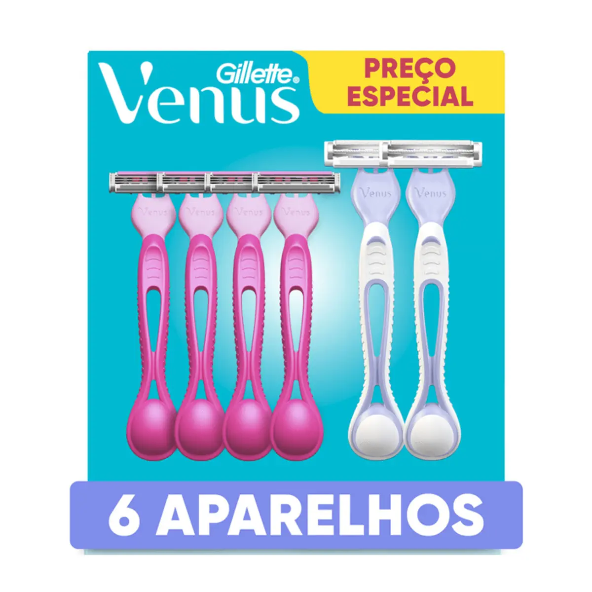 Kit 4 Aparelhos Descartáveis Para Depilar Suave 2 íntima Gillette Venus