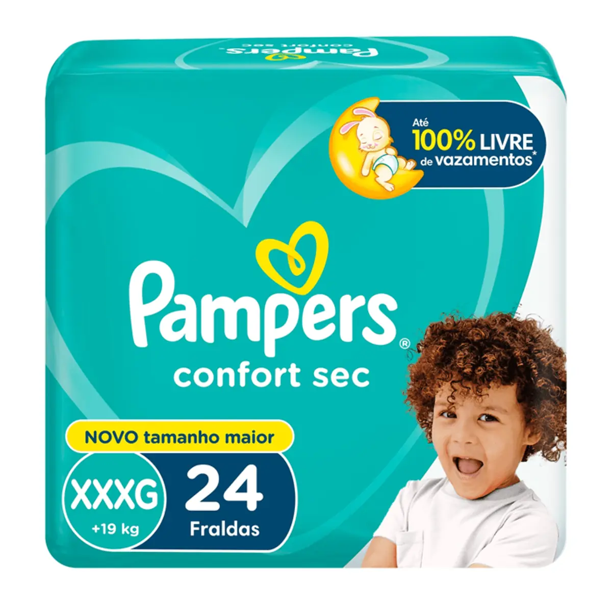 Fralda Descartável Infantil Pampers Confort Sec Xxxg Pacote 24 Unidades