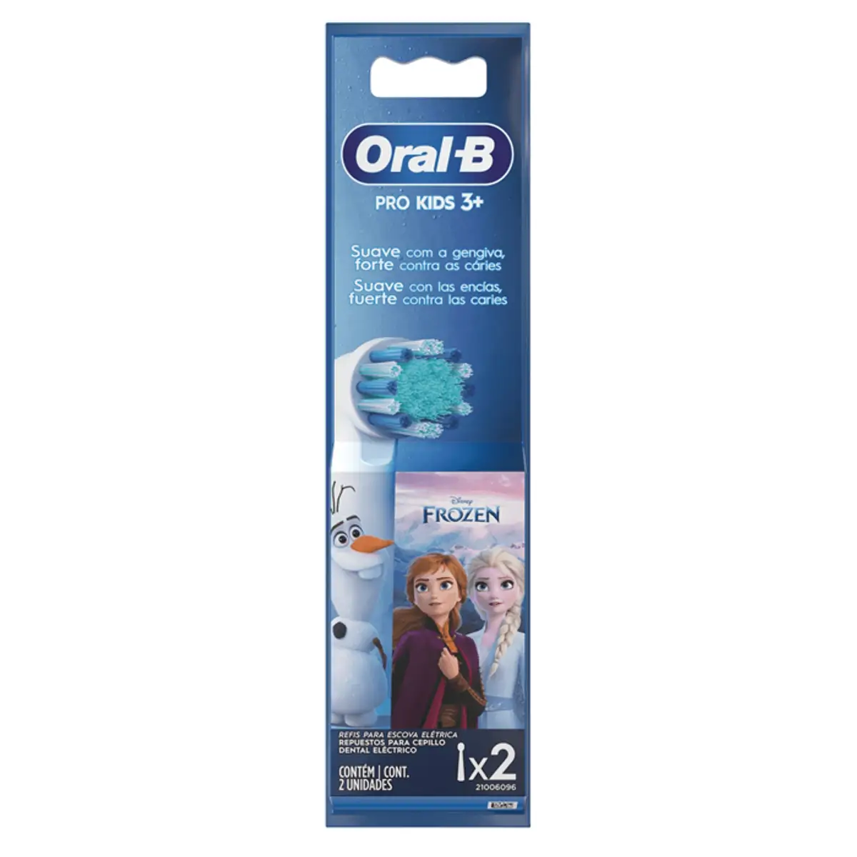 Refil Escova Dental Elétrica Frozen Oral B Pro Kids 3 2 Unidades