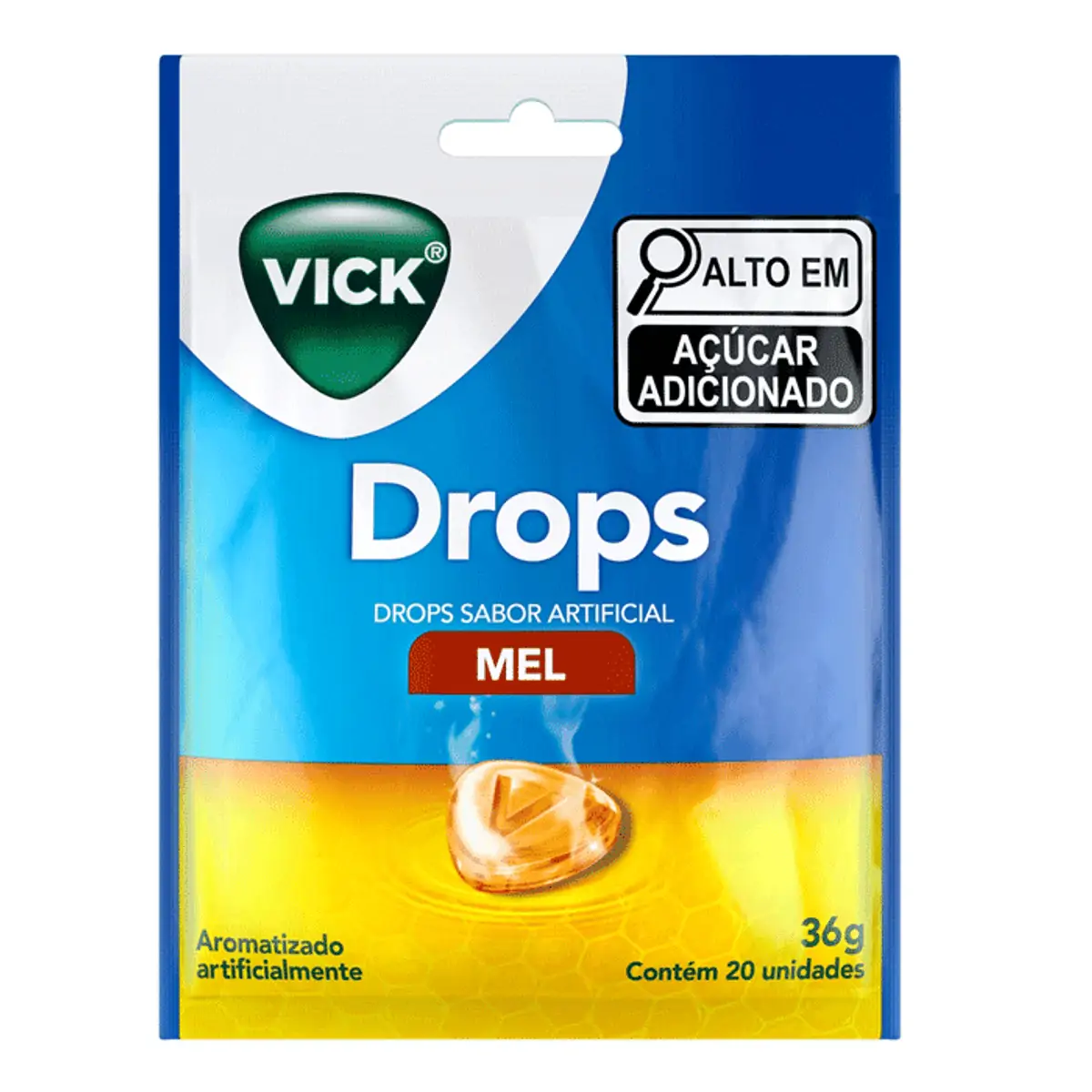Pastilhas Mel Vick Drops Envelope 36g 20 Unidades