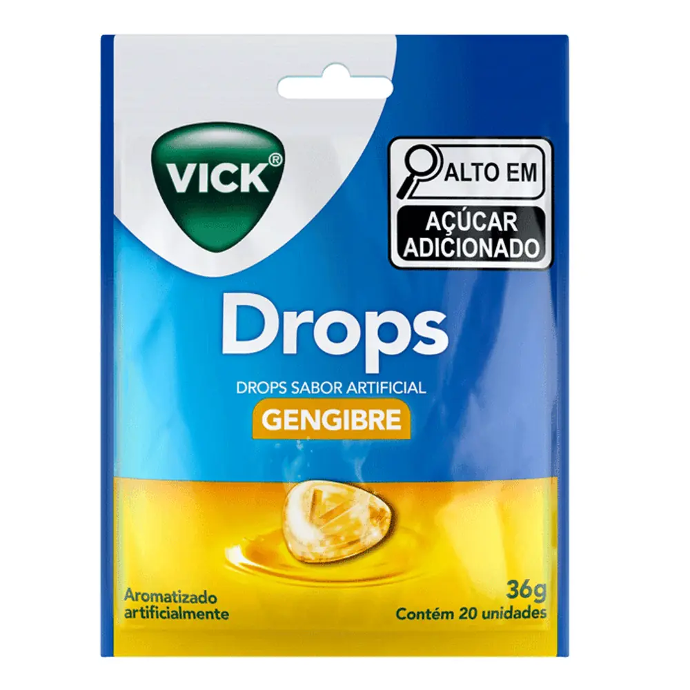 Pastilha Vick Drops Gengibre 36g