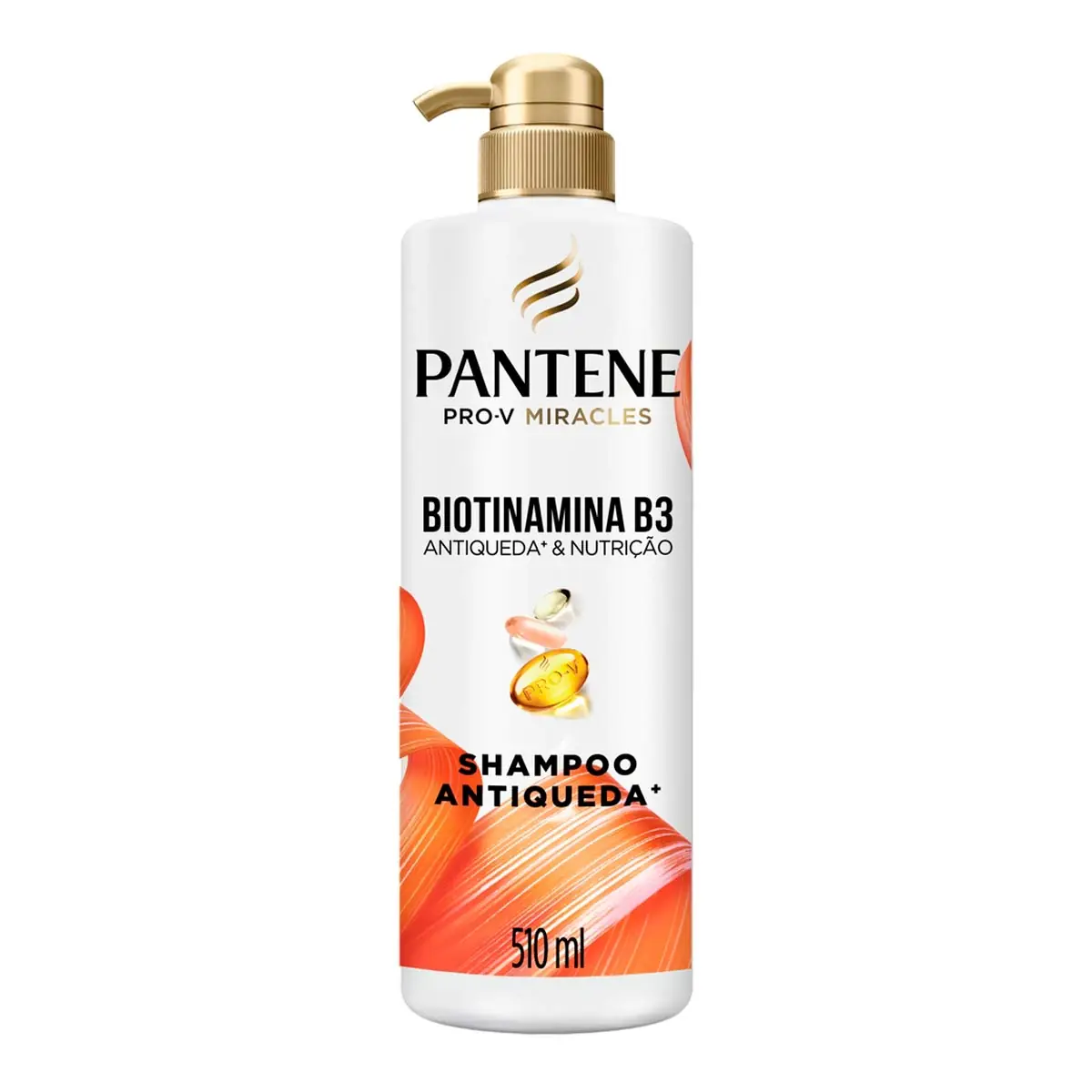 Shampoo Pantene Biotinamina B3 Antiqueda Nutrição Frasco 510ml Pump
